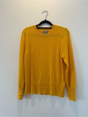 J.Crew Classic Fit Cashmere Sweater Yellow M